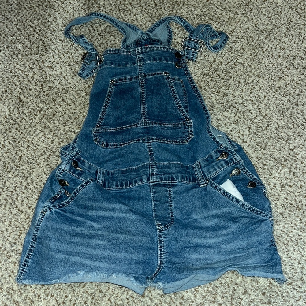 jean overalls. size M